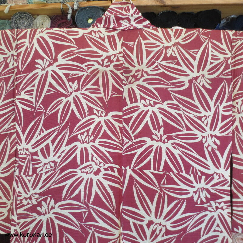 Bambusmuster Hitoe Kimono, Rho Seide