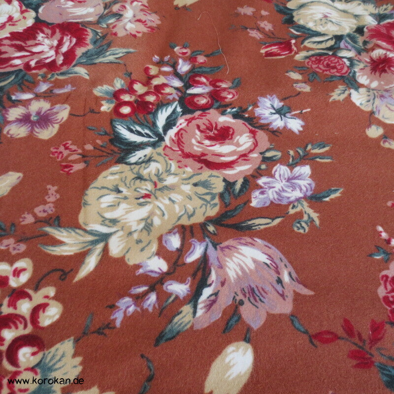 Päonien und Blumen Winter Nemaki Kimono Baumwollflanell