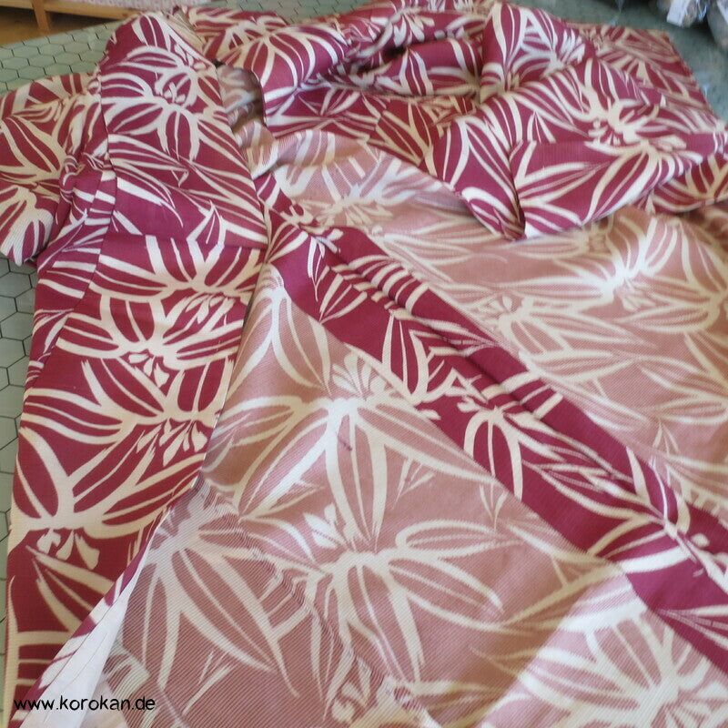 Bambusmuster Hitoe Kimono, Rho Seide