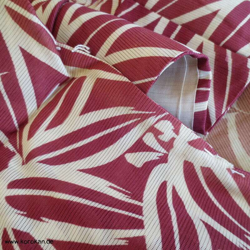 Bambusmuster Hitoe Kimono, Rho Seide