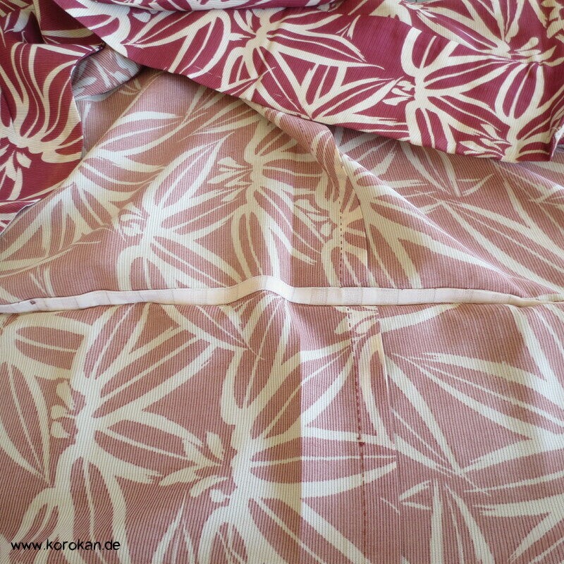 Bambusmuster Hitoe Kimono, Rho Seide