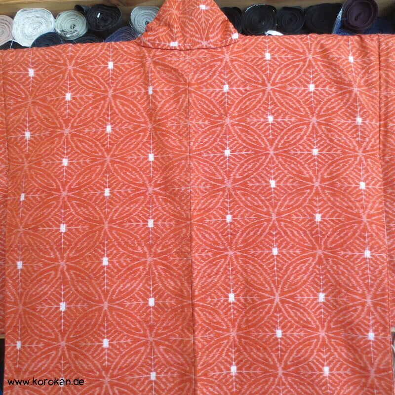 japanischer Shippo Kasuri Tsumugi Seiden Kimono