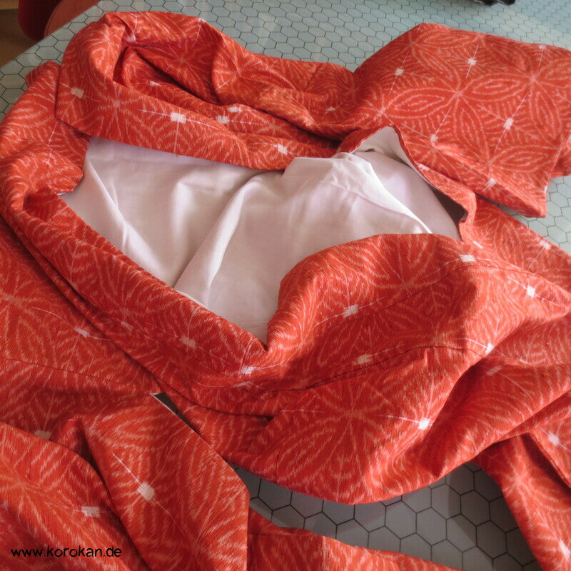 japanischer Shippo Kasuri Tsumugi Seiden Kimono
