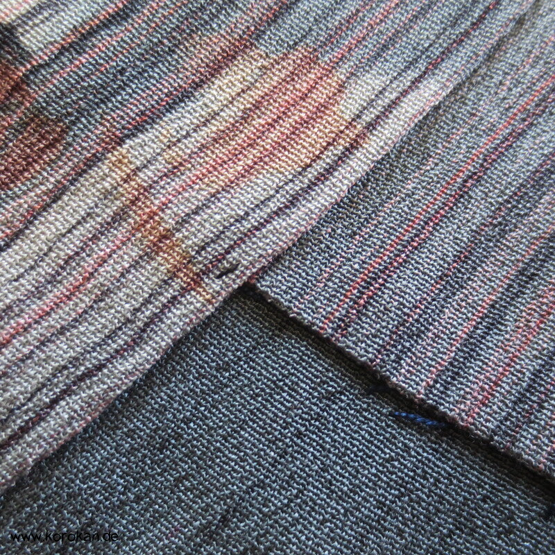 antiker handgenähter japanischer Seidenkrepp Juban Unter Kimono