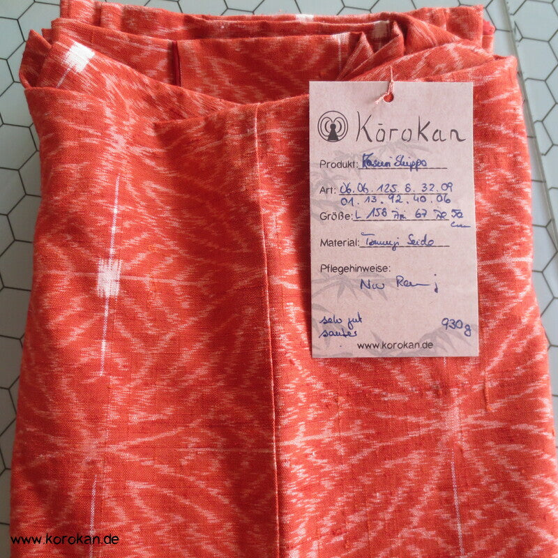 japanischer Shippo Kasuri Tsumugi Seiden Kimono