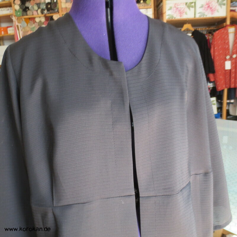 japanische schwarze Sommer Rho Seide - Über Blusenjacke