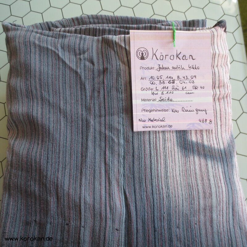 antiker handgenähter japanischer Seidenkrepp Juban Unter Kimono