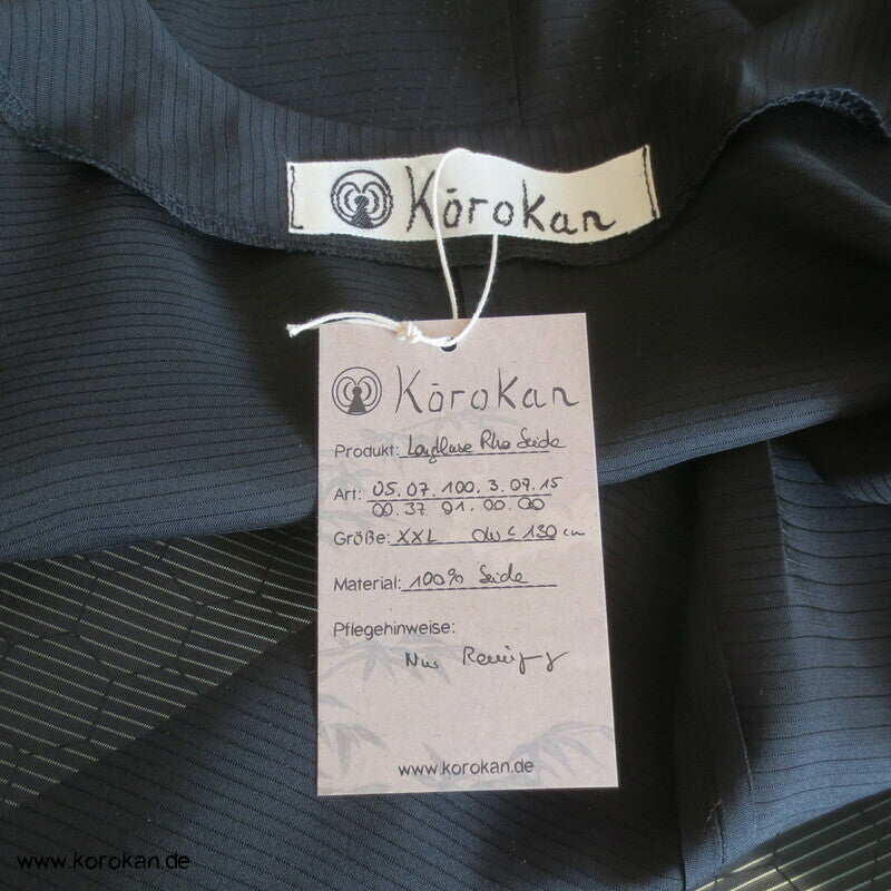 japanische schwarze Sommer Rho Seide - Über Blusenjacke