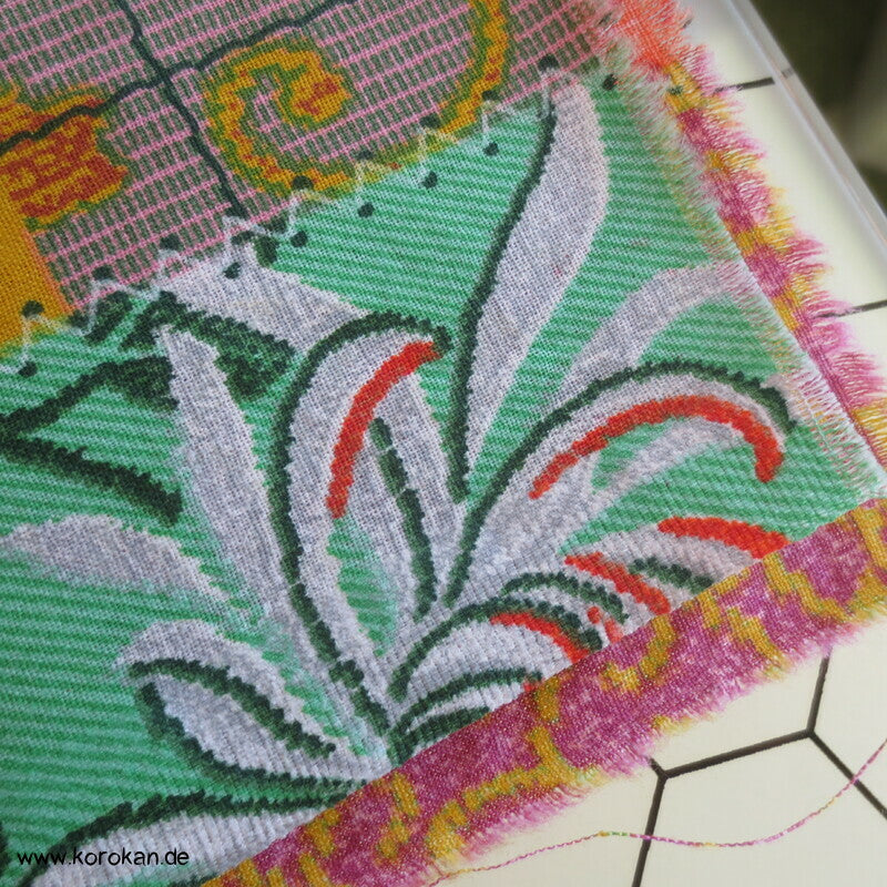 Chrysanthemenblüten Bassetti Baumwollstoff Kiku Patch