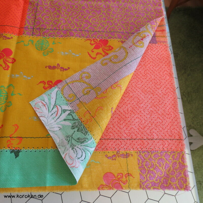 Chrysanthemenblüten Bassetti Baumwollstoff Kiku Patch