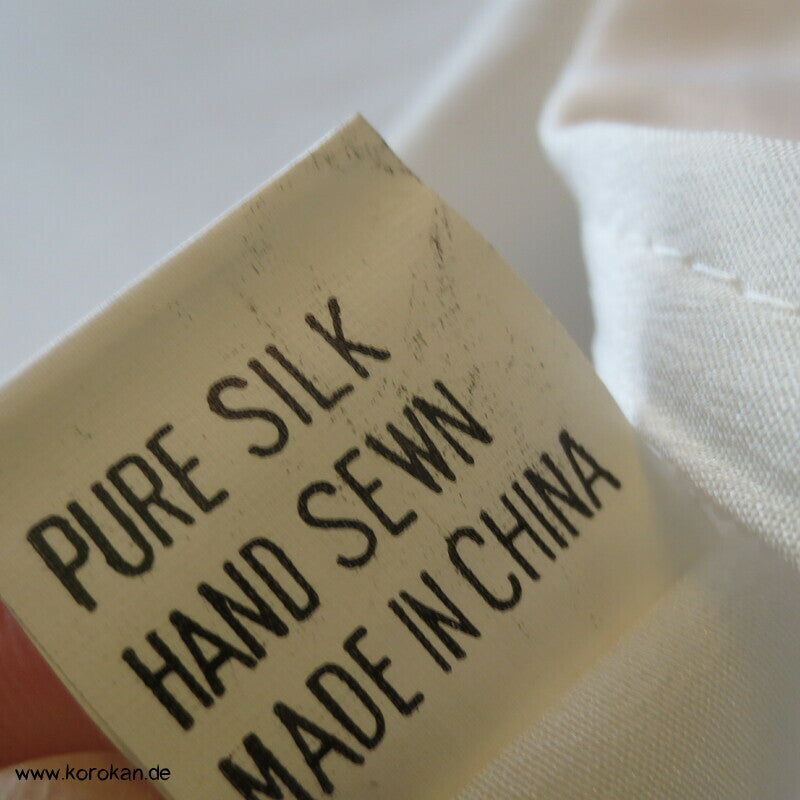 natur Kissenhülle Seiden Crepe de Chine, Reissverschluss