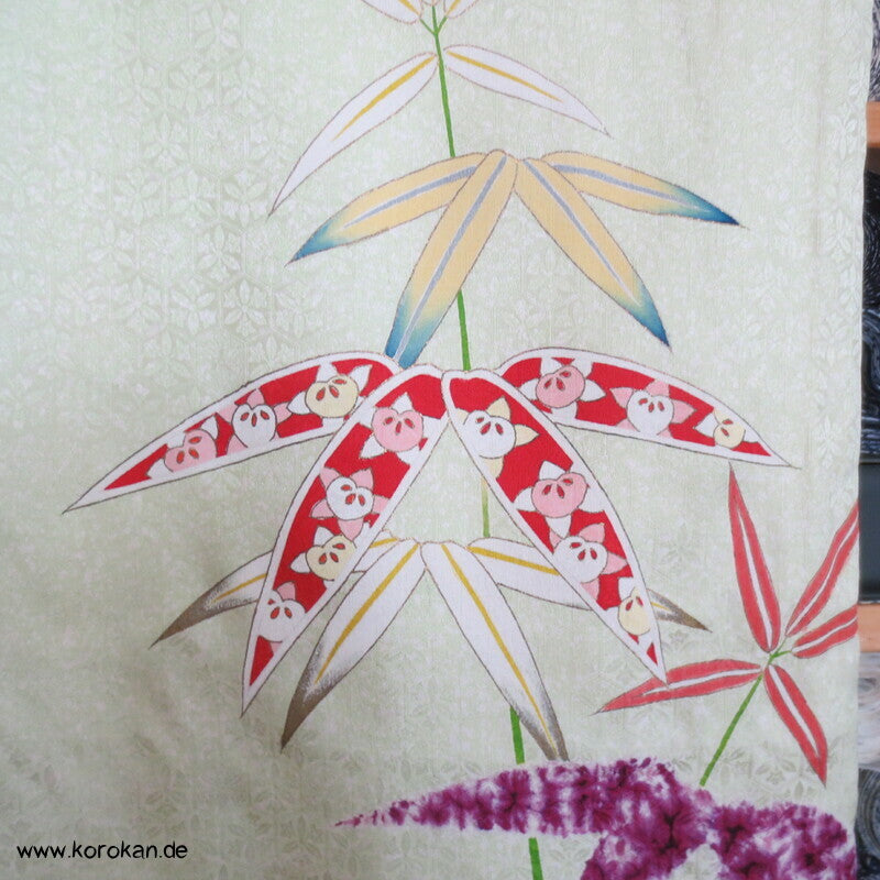 Künstler Furisode, unterschiedlichste Bambusblätter