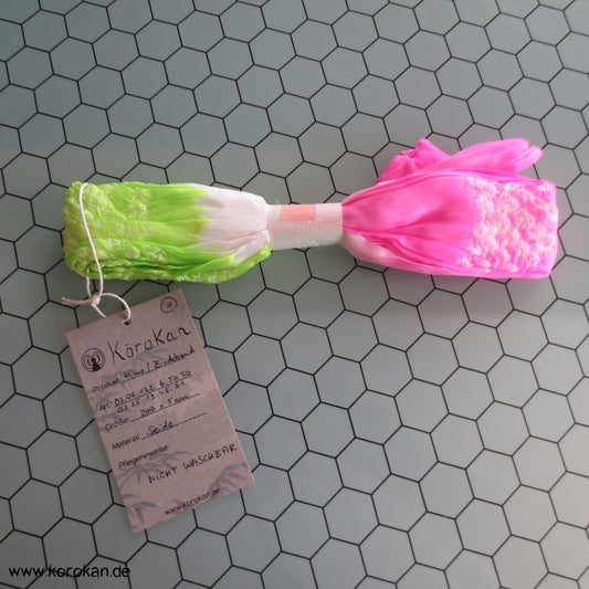 Shibori neonbuntes Himo - Bindeband, Seide