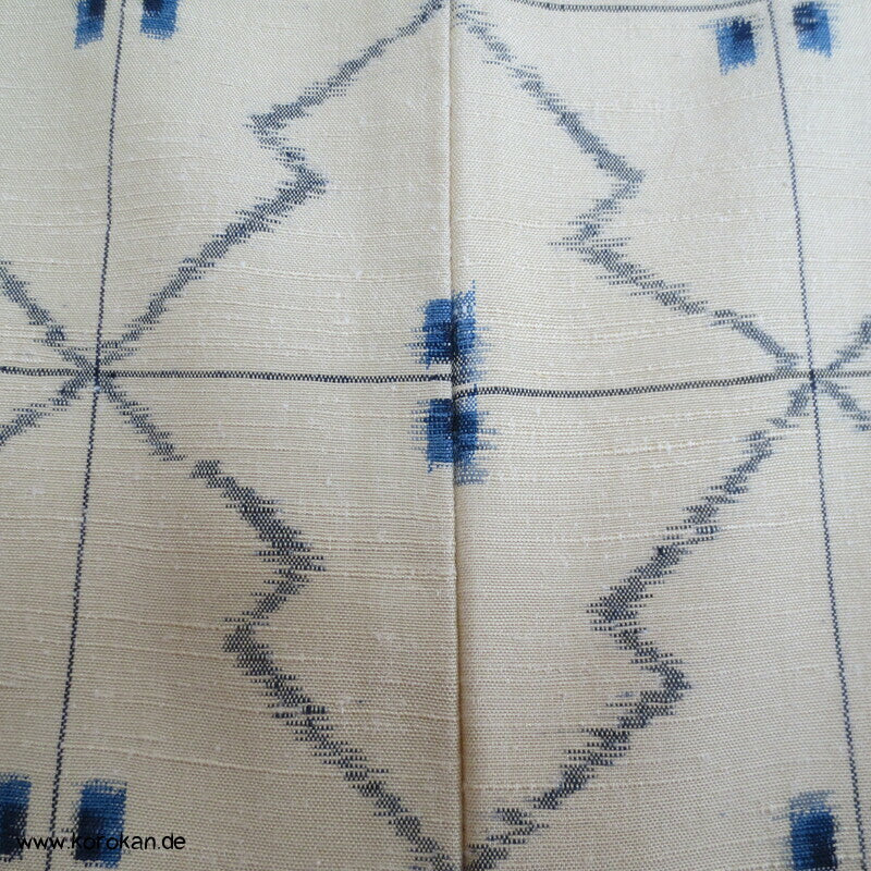 Matzukawabishi Zackenmuster Kasuri Tsumugi Kimono