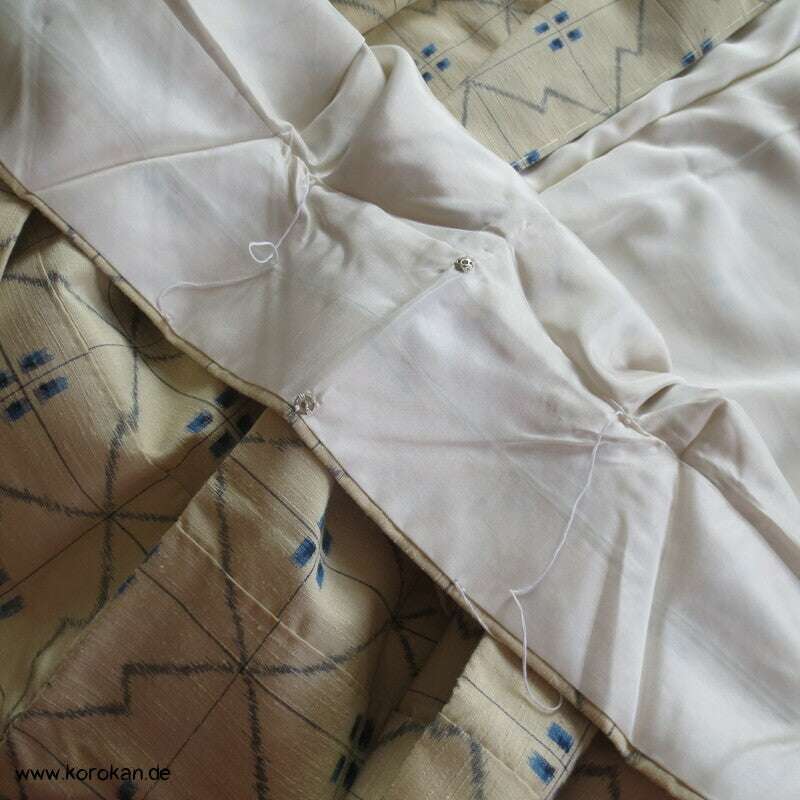 Matzukawabishi Zackenmuster Kasuri Tsumugi Kimono