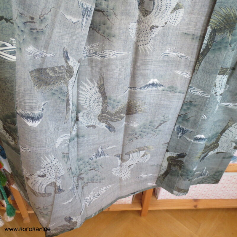 Männer Juban Unterkimono, Wollmuslin, Jagdfalken