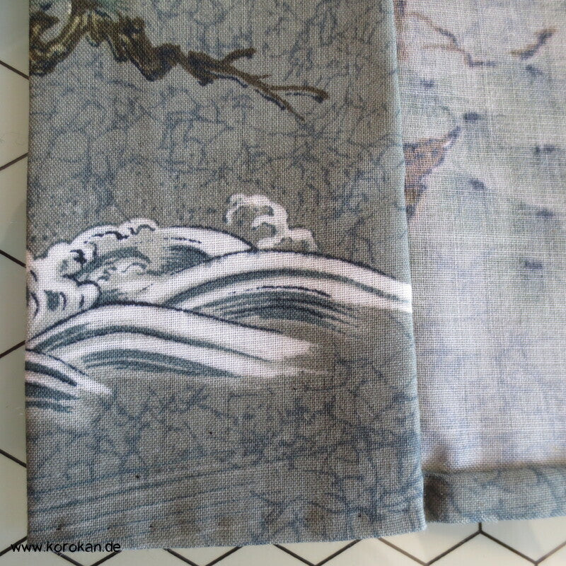 Männer Juban Unterkimono, Wollmuslin, Jagdfalken