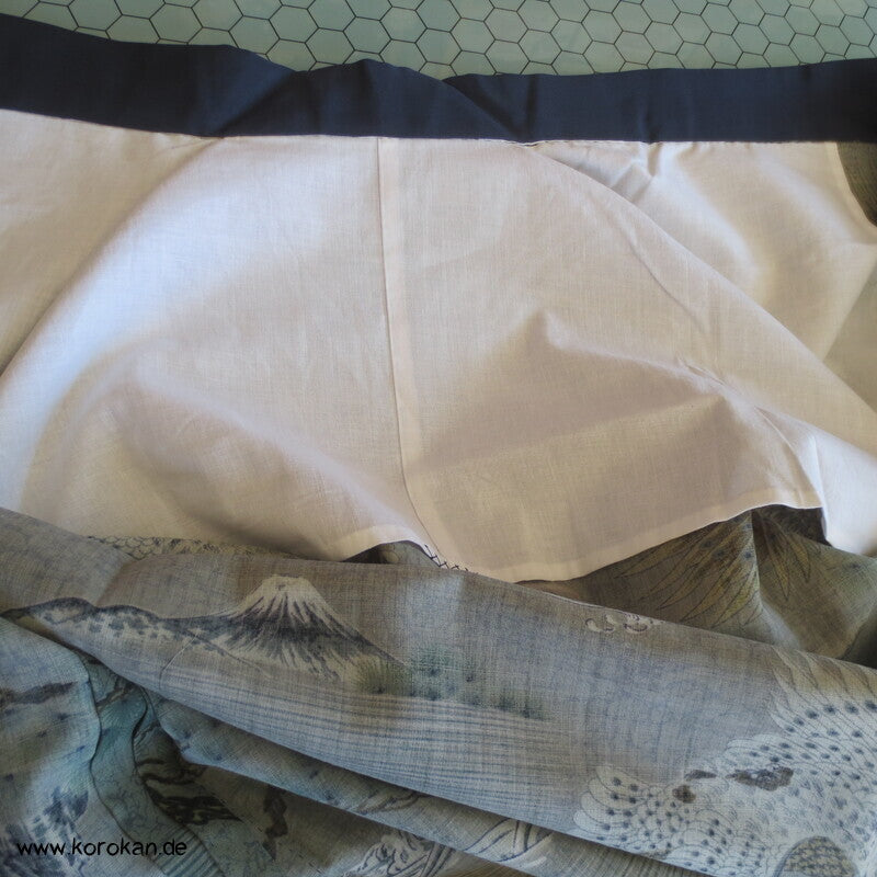 Männer Juban Unterkimono, Wollmuslin, Jagdfalken
