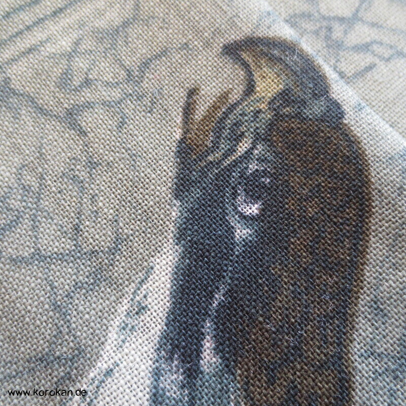 Männer Juban Unterkimono, Wollmuslin, Jagdfalken
