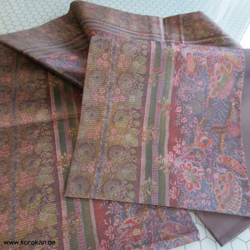 Bingata in gedeckten Farben Sommer Fukuro Obi