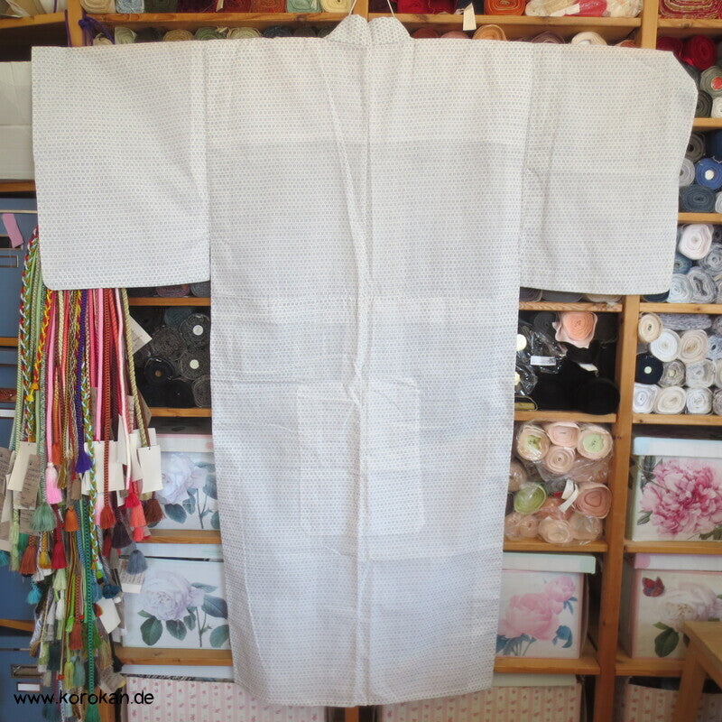 Kasuri Feinkaro Hitoe / Yukata - ungefütterter Männer Baumwoll Hanf Kimono