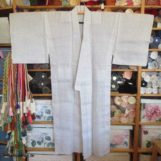 Kasuri Kikko Hitoe / Yukata - ungefütterter Männer Baumwoll Hanf Kimono