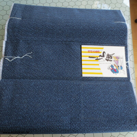 Awa Shijira originalgehefteter handgewebter dicker Kimono Baumwollstoff