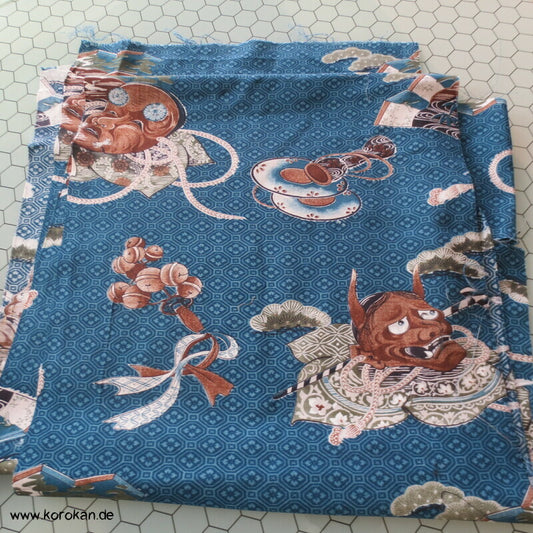 Noh Masken Juban Kimono Muslin Araihari Stoffrest