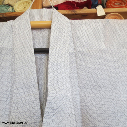 Kasuri Kikko Hitoe / Yukata - ungefütterter Männer Baumwoll Hanf Kimono
