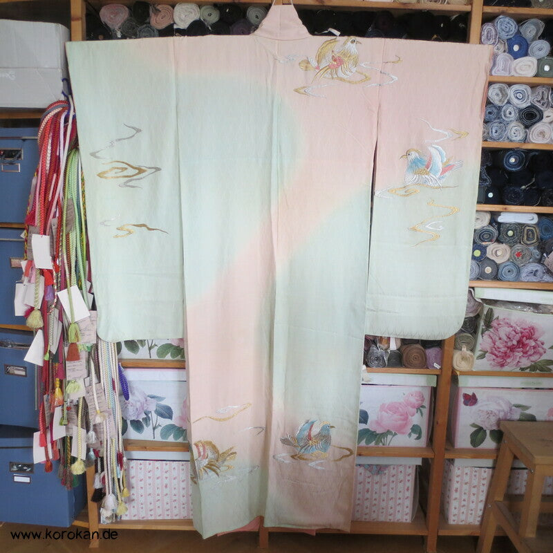 Mandarin Enten Stickerei Furisode