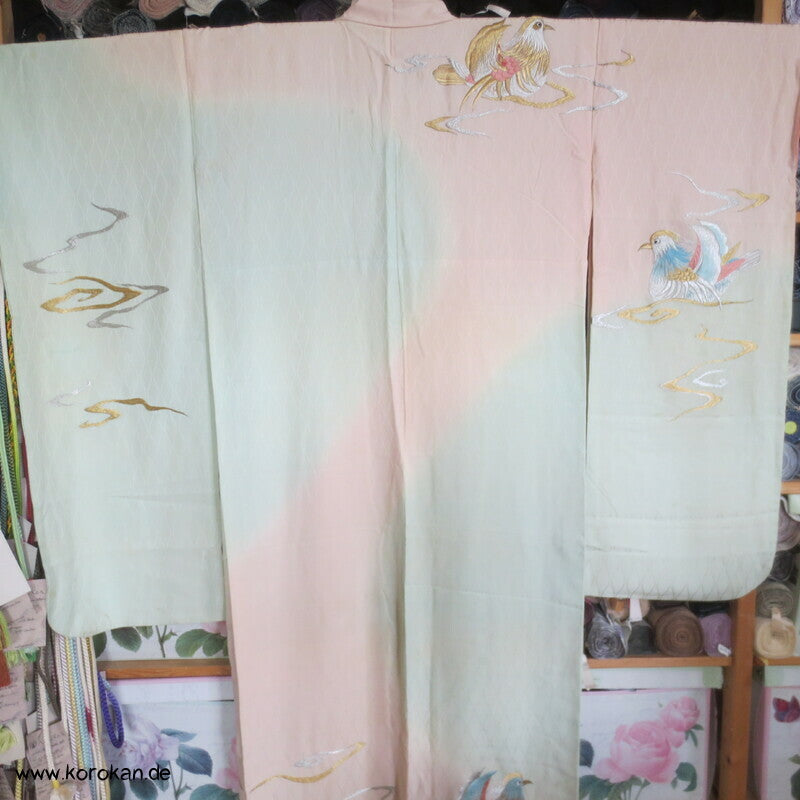 Mandarin Enten Stickerei Furisode