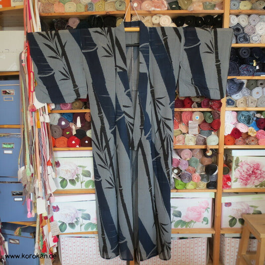 Bambus Hitoe Kimono, steifer japanischer Sha Seiden Georgette