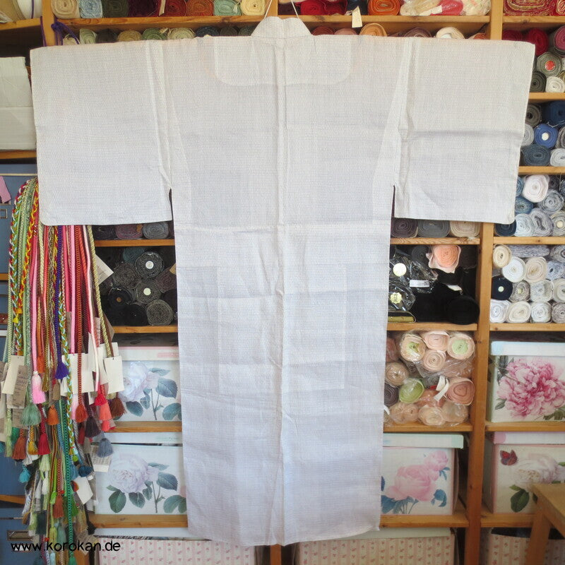 Kasuri Kikko Hitoe / Yukata - ungefütterter Männer Baumwoll Hanf Kimono