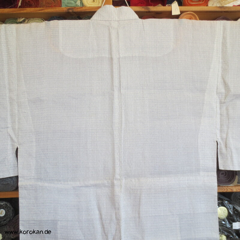 Kasuri Kikko Hitoe / Yukata - ungefütterter Männer Baumwoll Hanf Kimono
