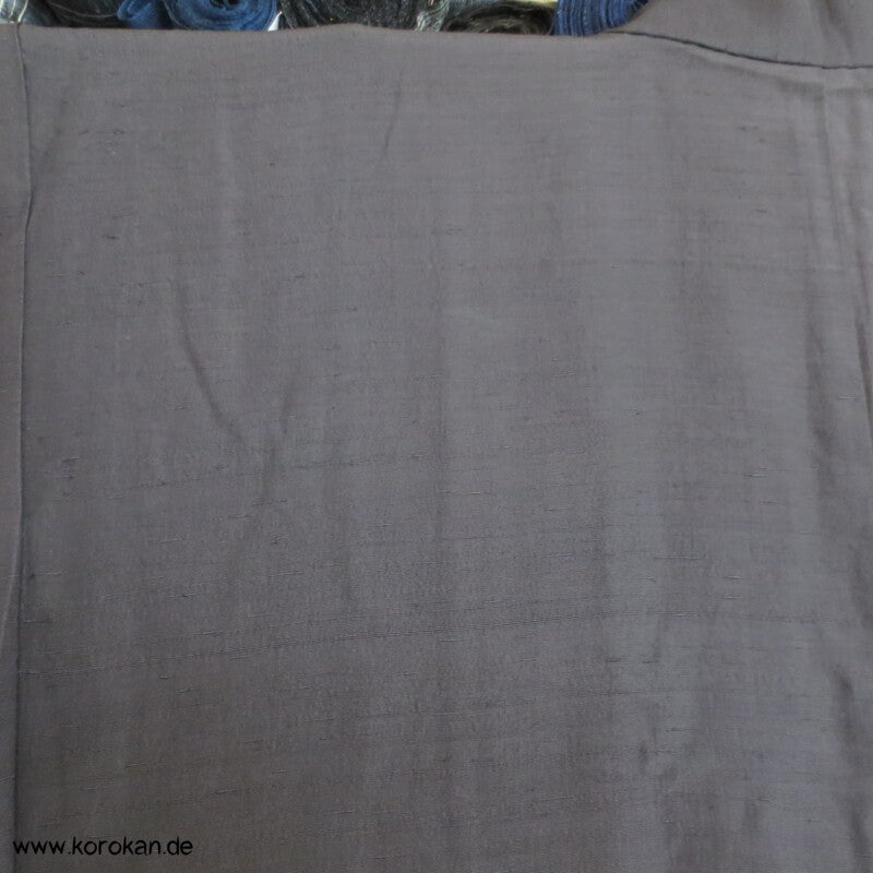 dunkelbraune Seiden Tsumugi Haori Kimono Jacke