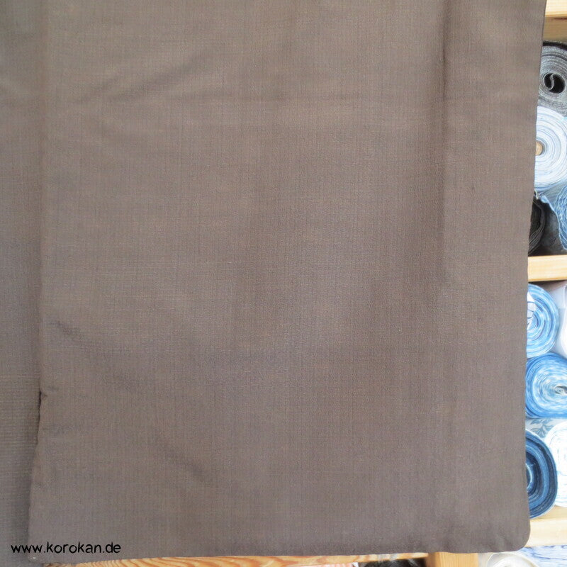 braun - blau karierter Seiden Männer Kimono, auf Seide gefüttert