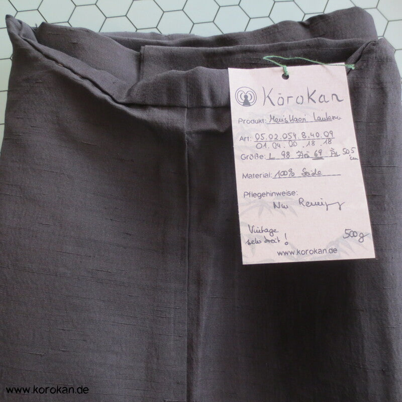 dunkelbraune Seiden Tsumugi Haori Kimono Jacke