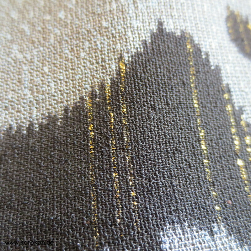 Bambus Hitoe Kimono, steifer japanischer Sha Seiden Georgette