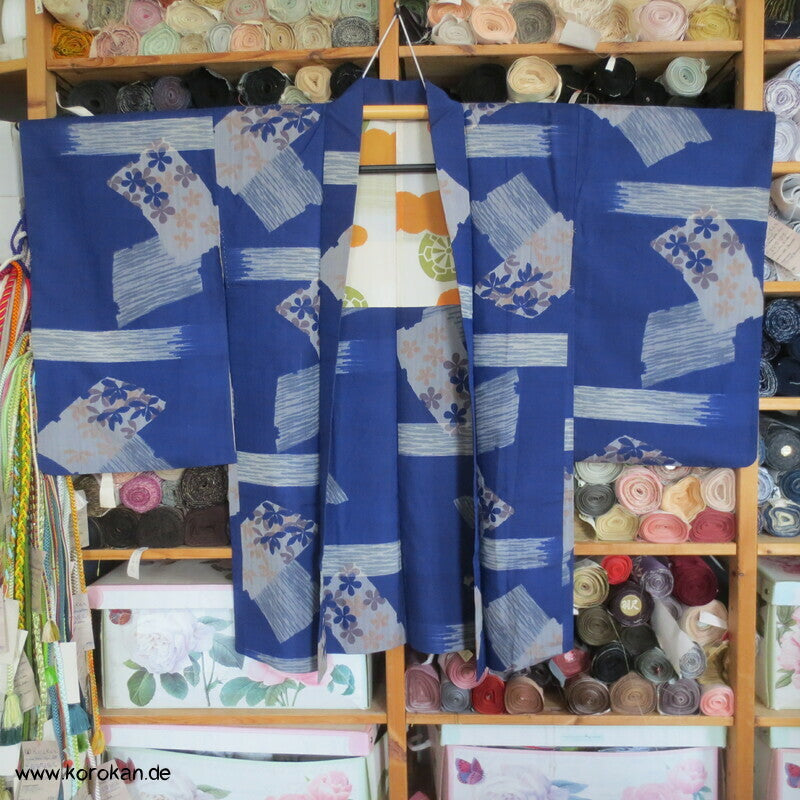 Haori Kimono Jacke Meisen kobaltblau