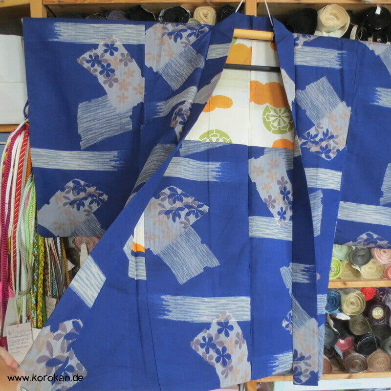 Haori Kimono Jacke Meisen kobaltblau