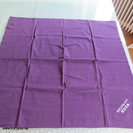 pflaumenlila Furoshiki aus grober Baumwolle, Kanji