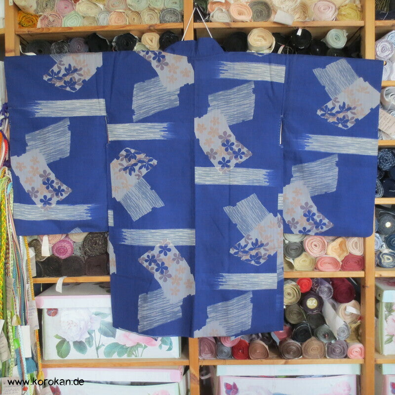 Haori Kimono Jacke Meisen kobaltblau
