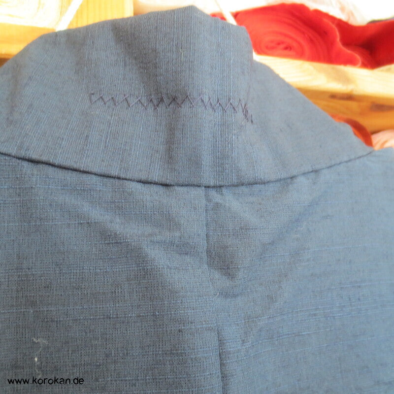 Wolle - Seide Tsumugi Haori Männer Kimono Jacke, ungefüttert
