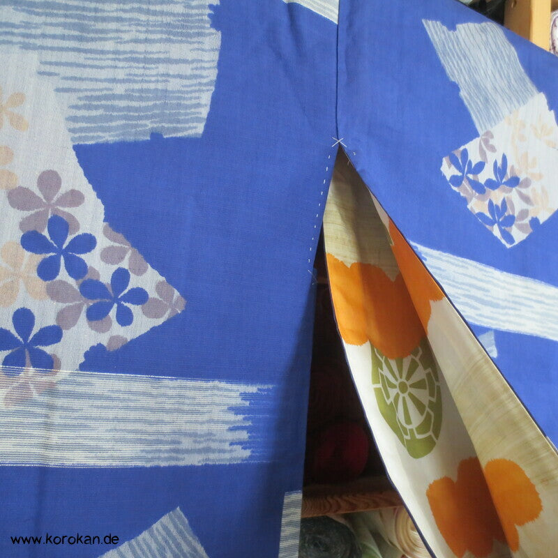 Haori Kimono Jacke Meisen kobaltblau