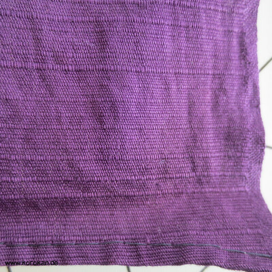 pflaumenlila Furoshiki aus grober Baumwolle, Kanji