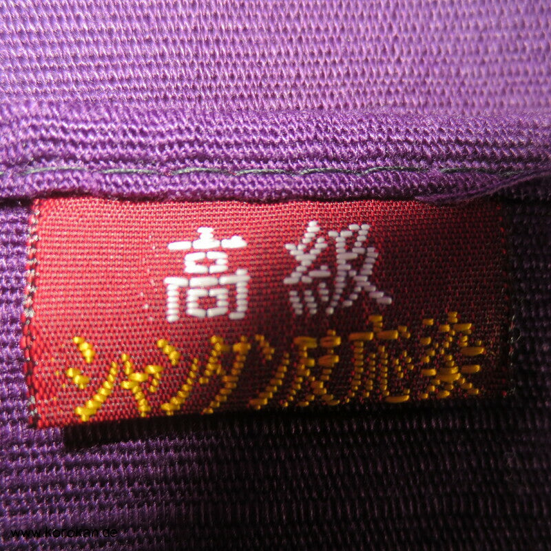 pflaumenlila Furoshiki aus grober Baumwolle, Kanji