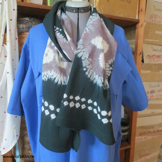 Shibori Baumwoll Kimono Schal, Kinder Sanyaku Obi
