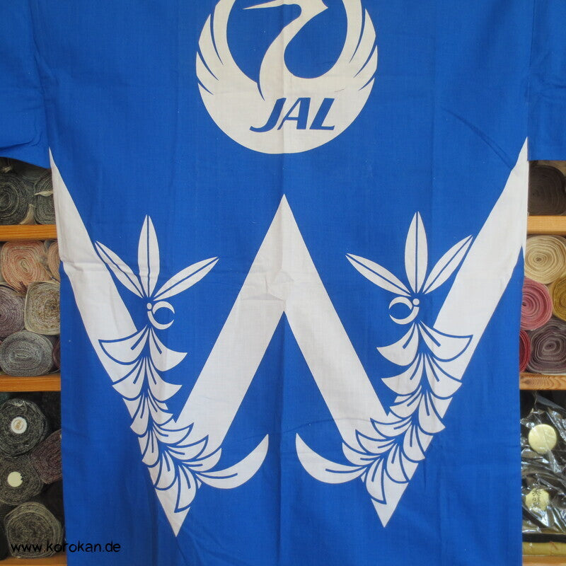 japanische Happi Arbeits Baumwoll Jacke, JAL Kranich Airline