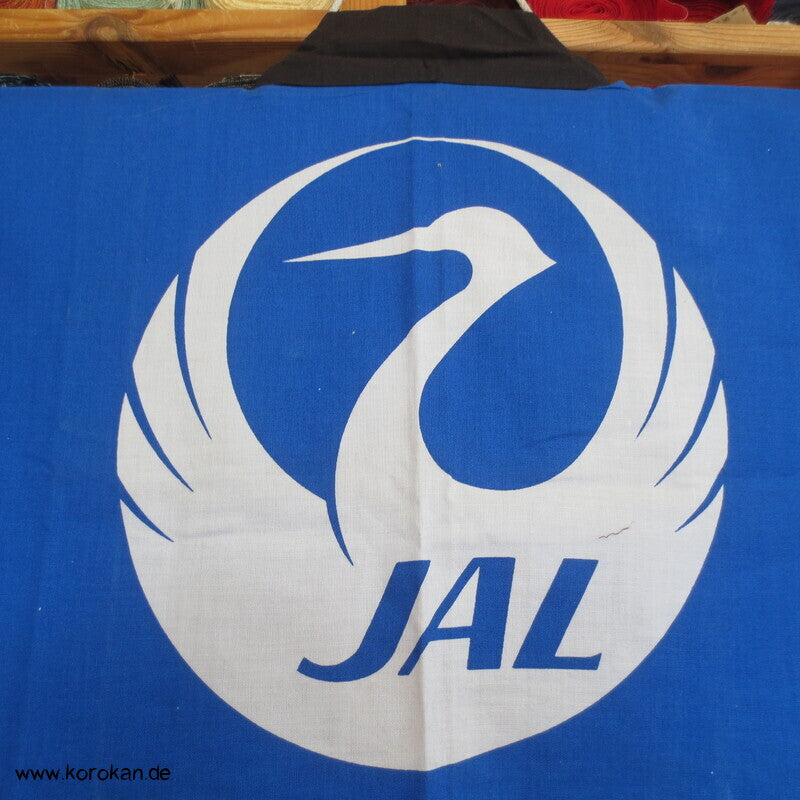 japanische Happi Arbeits Baumwoll Jacke, JAL Kranich Airline