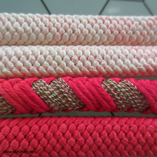 pink - weiß Kordel Obijime, Seide, Farbverlauf